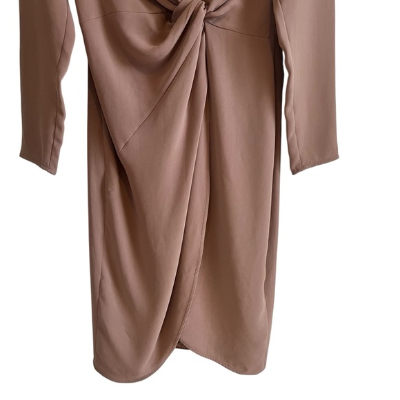 Elegant Mauve Long Sleeve Dress - Picture 4 of 11